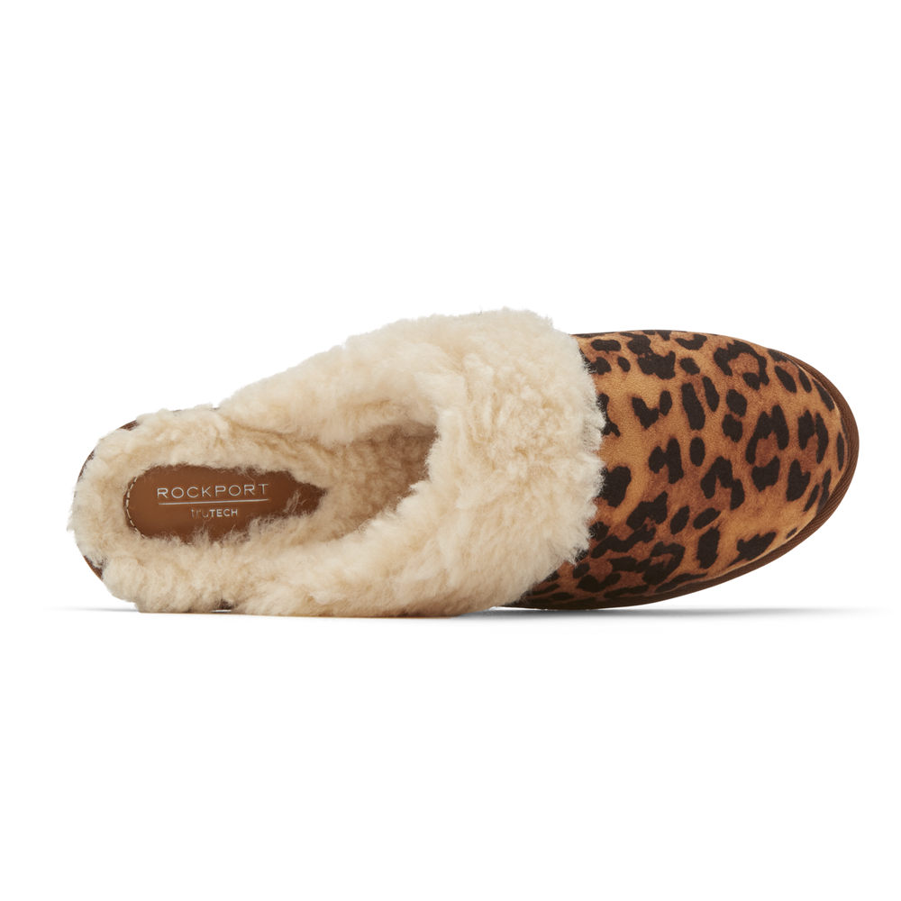 Chanclas Rockport Mujer Mexico - Trutech Veda Slide Leopardo - JSIQH8317